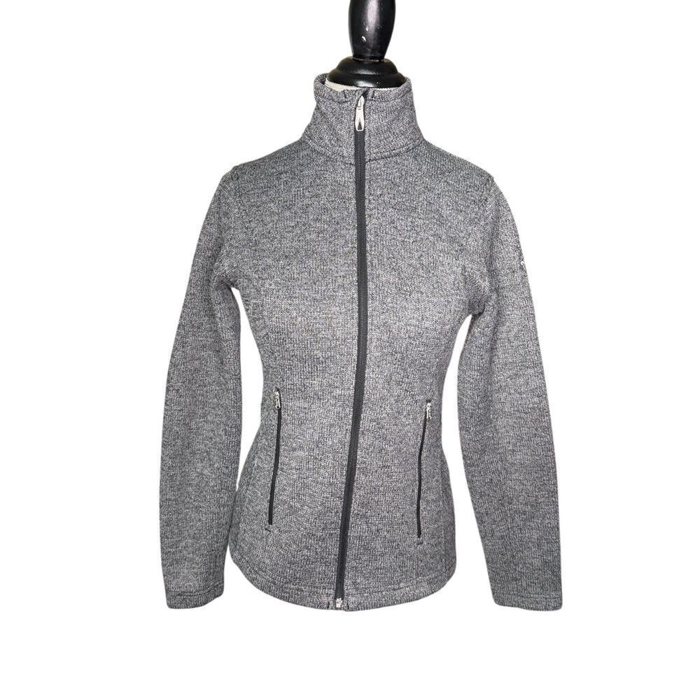 Spyder Grey Women’s Sweater Fleece Jacket Full-zip Closure Zippered Pockets Sm - Picture 2 of 13
